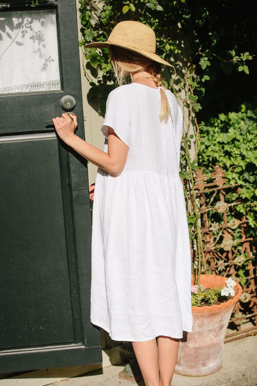 Charlotte White Linen Dress