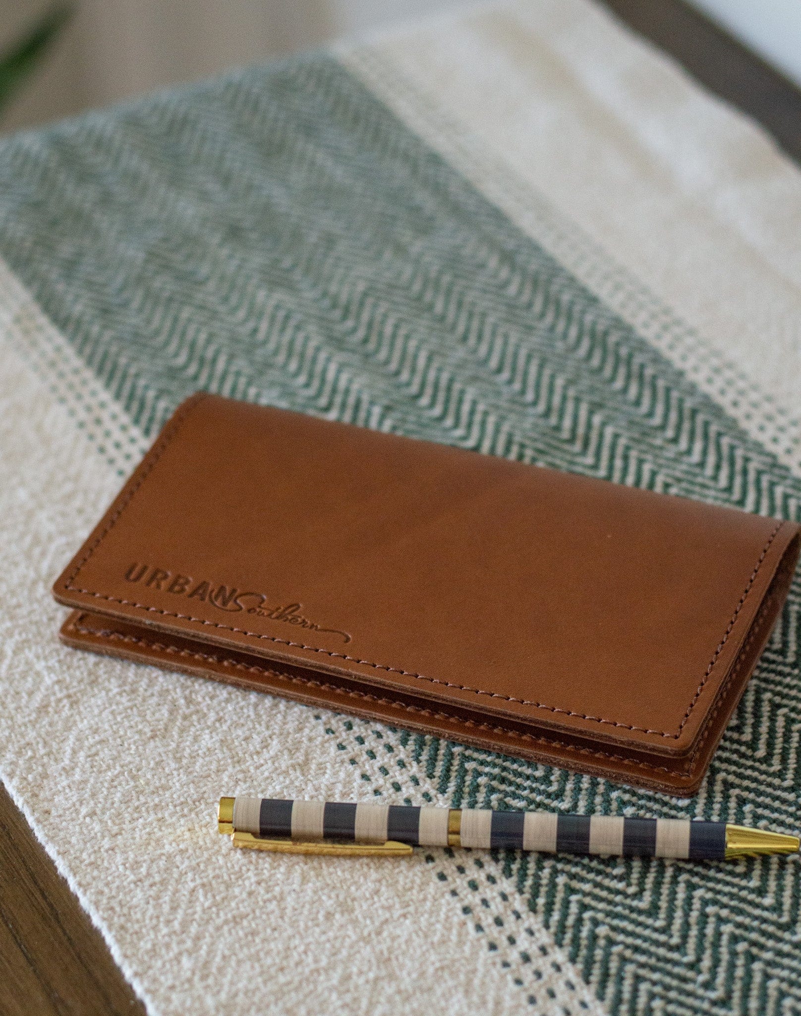 Urban Southern Accessories Honey Leather Checkbook Cover