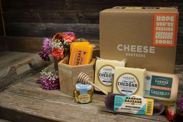 Cheese Brothers, Inc. Gifts and Bundles "Hope You're Feeling Cheddar Soon" Gift Basket