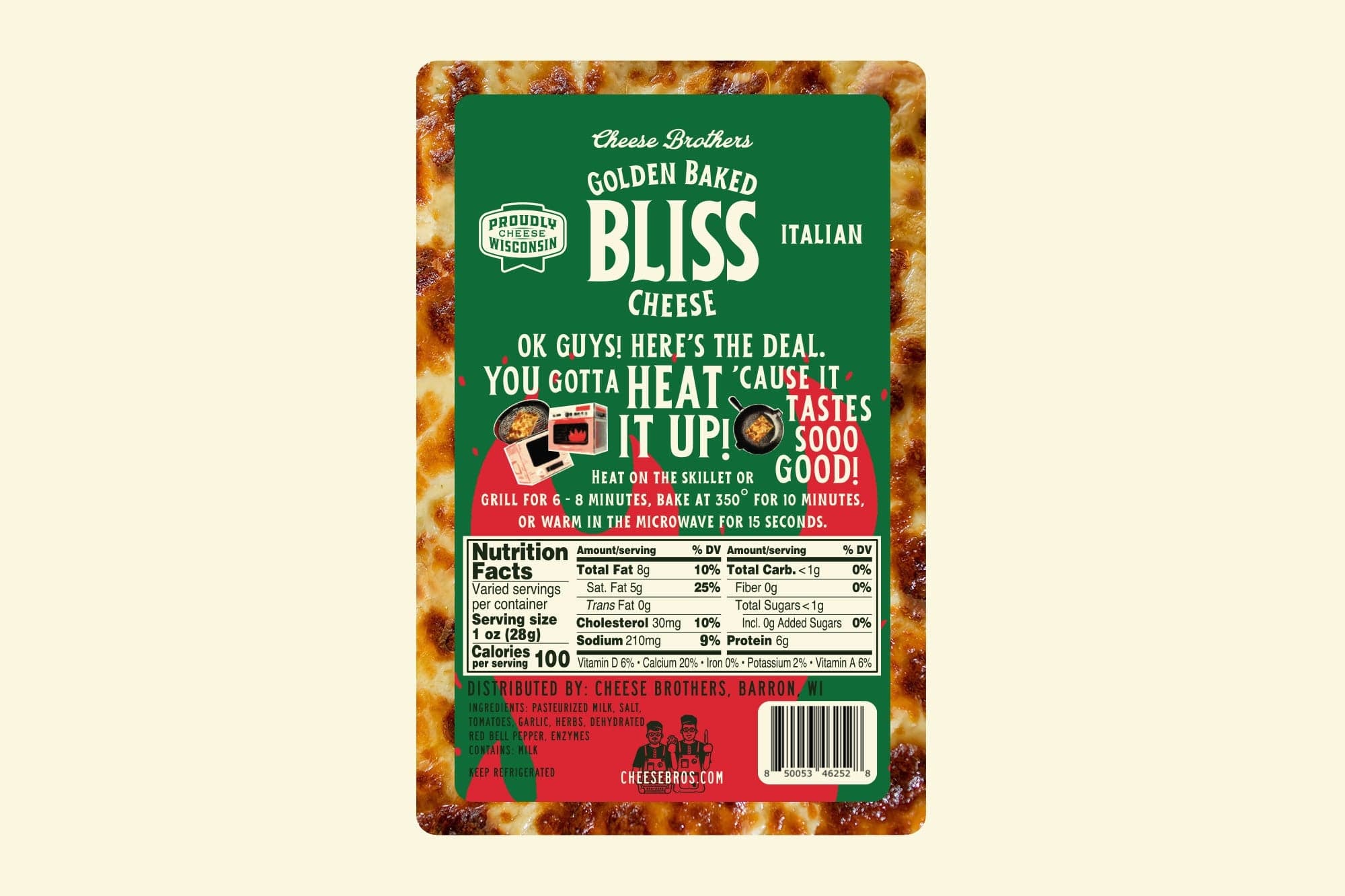 Cheese Brothers, Inc. Baked Cheese Italian Golden Baked Bliss Cheese