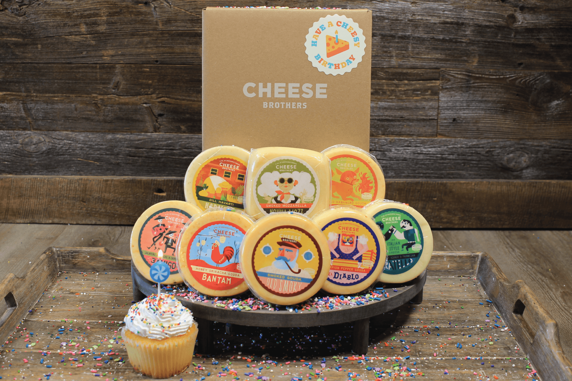 Cheese Brothers, Inc. Gifts and Bundles "Have a Cheesy Birthday" Gift Basket