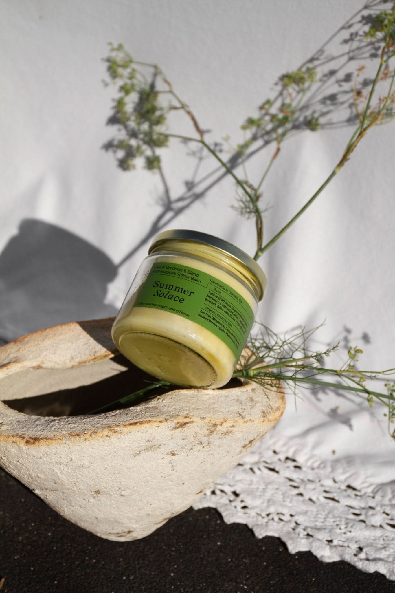 Summer Solace Tallow Tallow Balm Chef &amp; Gardener’s Healing Balm – Rosemary, Myrrh &amp; Tea Tree