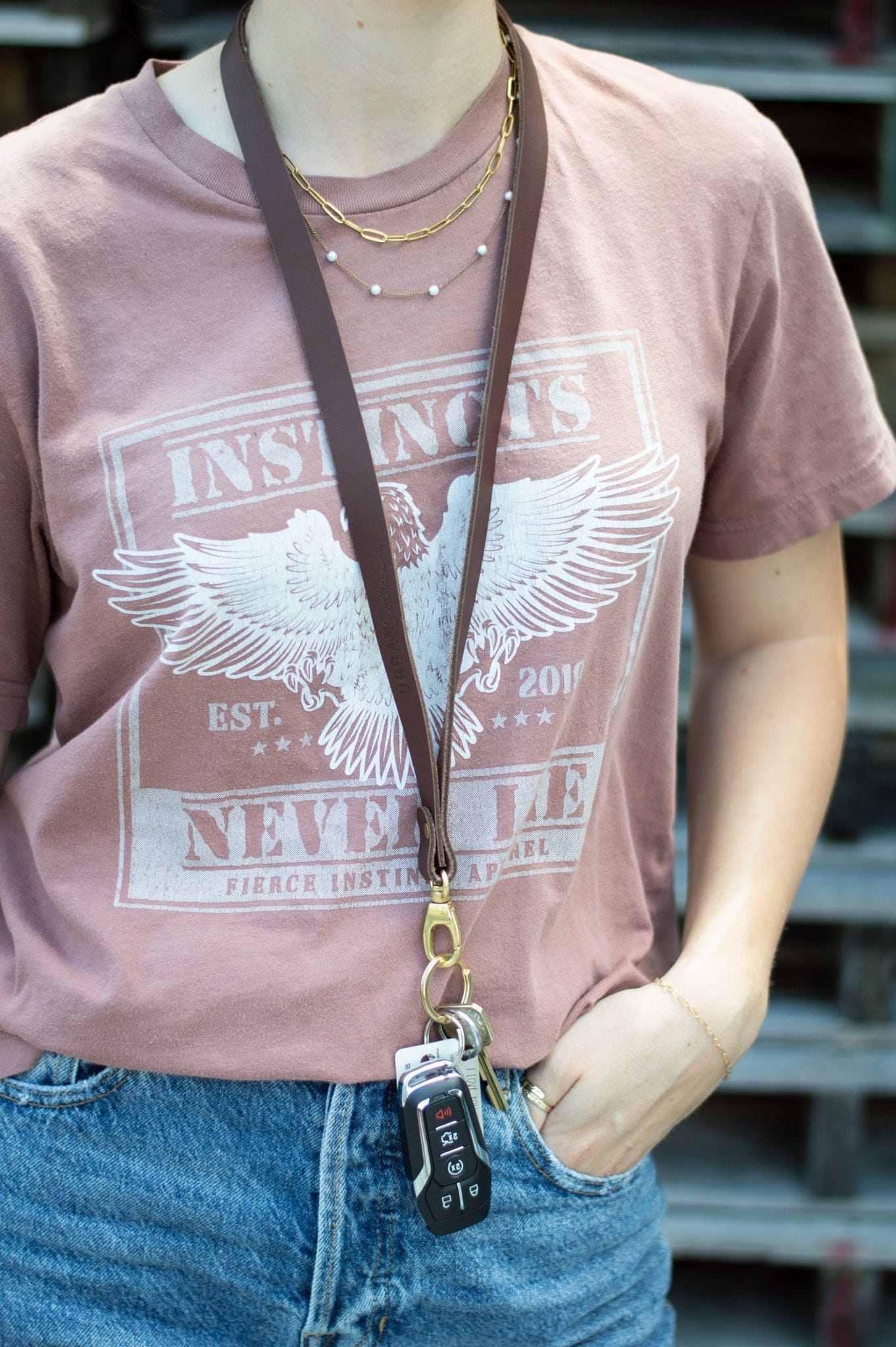 Urban Southern Accessories Leather Lanyard