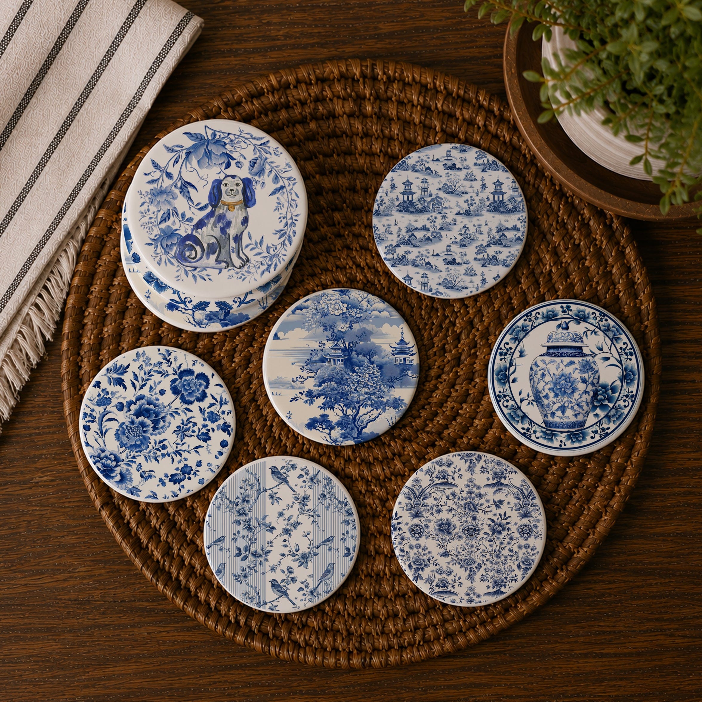 Gia Roma Coaster Chinoiserie Coasters
