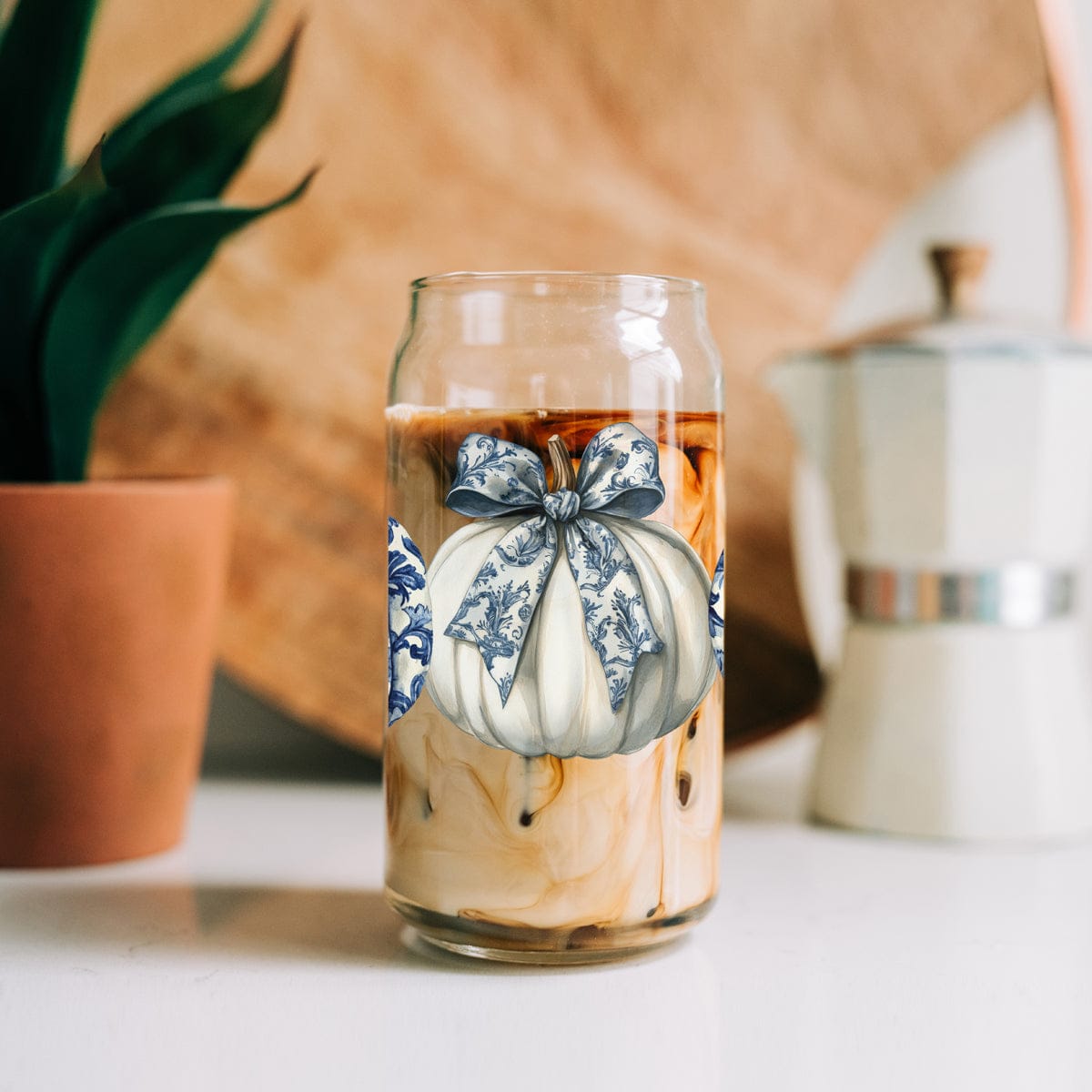 Gia Roma Travel Mug, Coffee Cup, Drinkware Chinoiserie Pumpkin 20oz