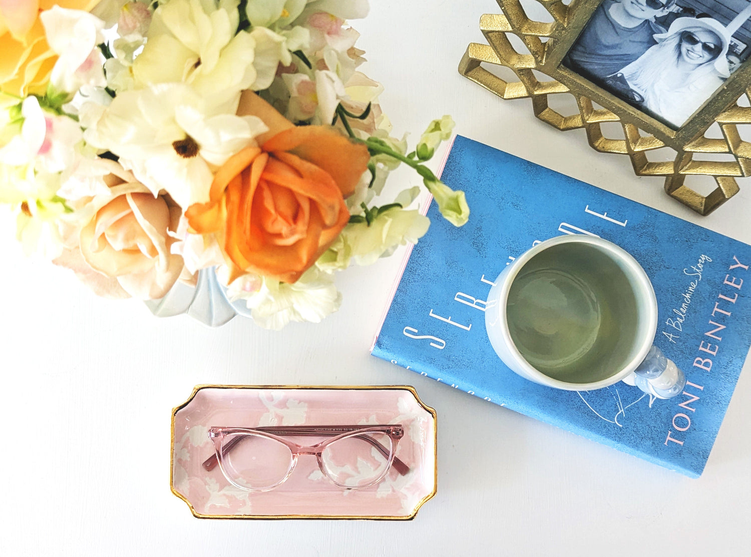 Ruby Clay Company Tray Chinoiserie Dreams Trays with Gold Accent