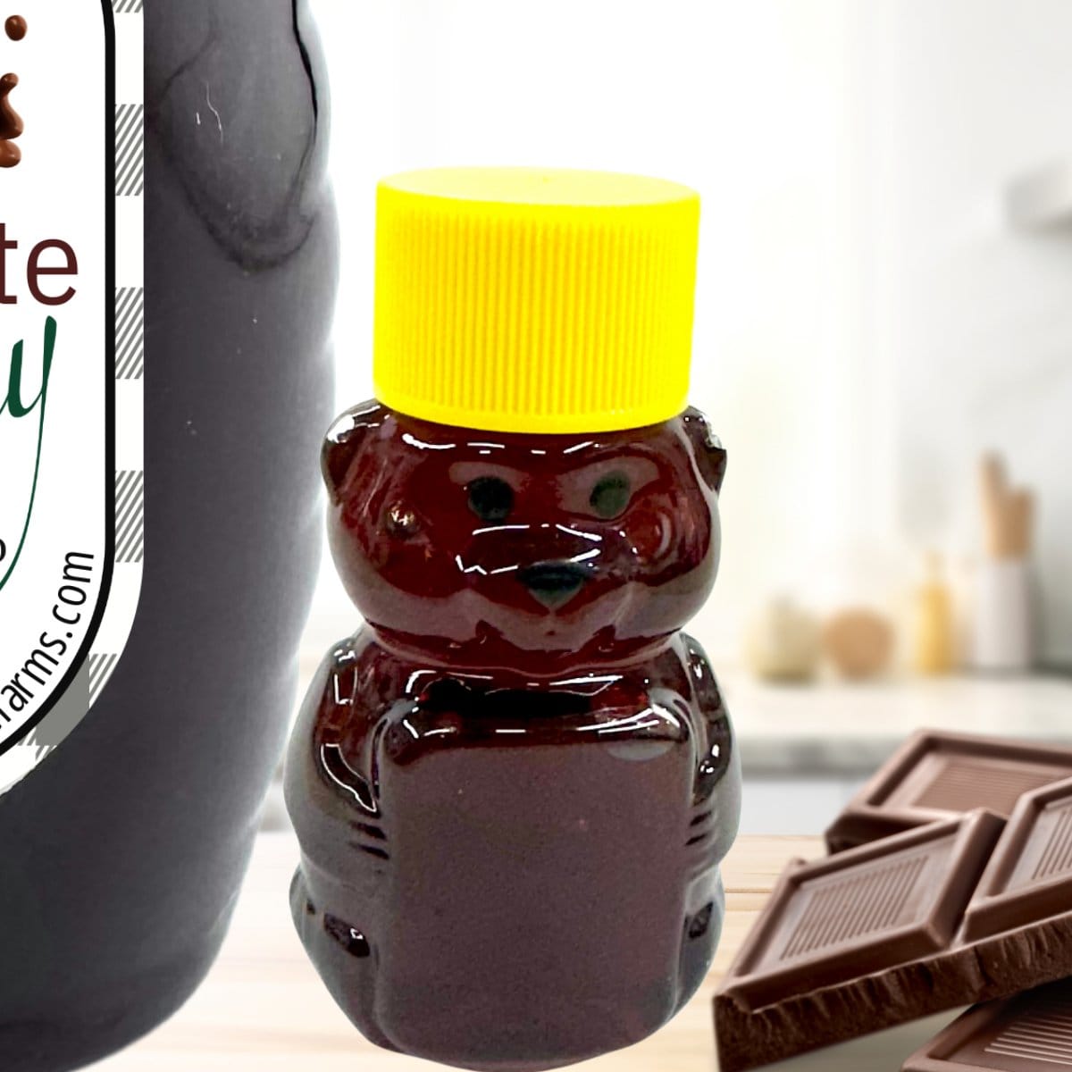 Huckle Bee Farms LLC Honey 2 Oz Sample Size - $3.75 Chocolate Honey Delight: Indulgent Cocoa Infusion