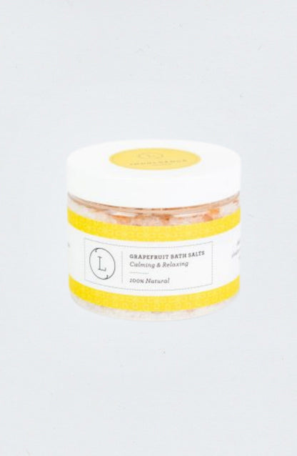 Lizush BATH BOMBS &amp; SALTS Grapefruit Natural Bath Salt Soak with Dead sea, Epsom and Himalayan salts