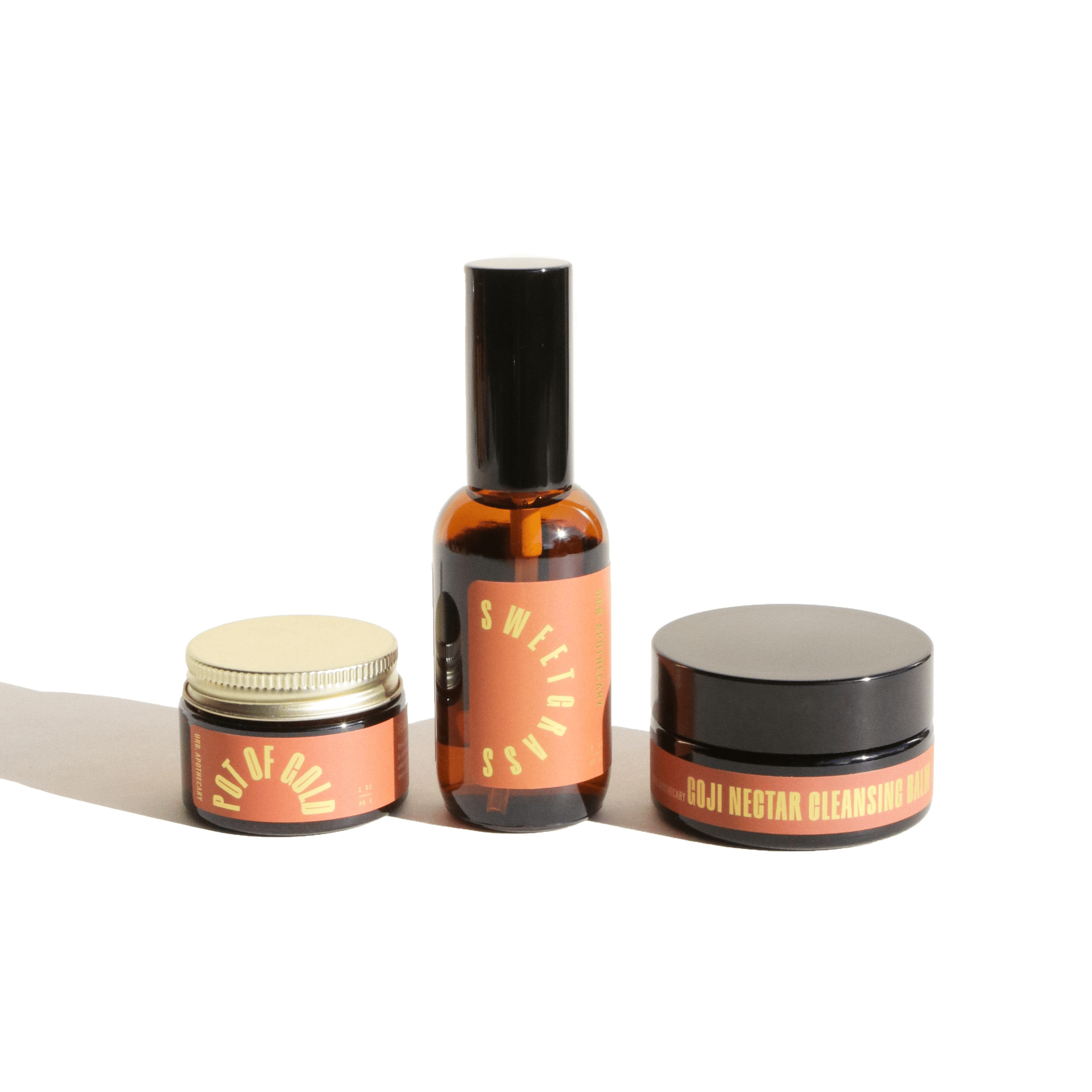 URB APOTHECARY CLEANSER Full-Size / Goji / Sweetgrass Mist / Pot of Gold Daily Cleansing Bundle with Goji Nectar Cleansing Balm - Normal/Mature Skin