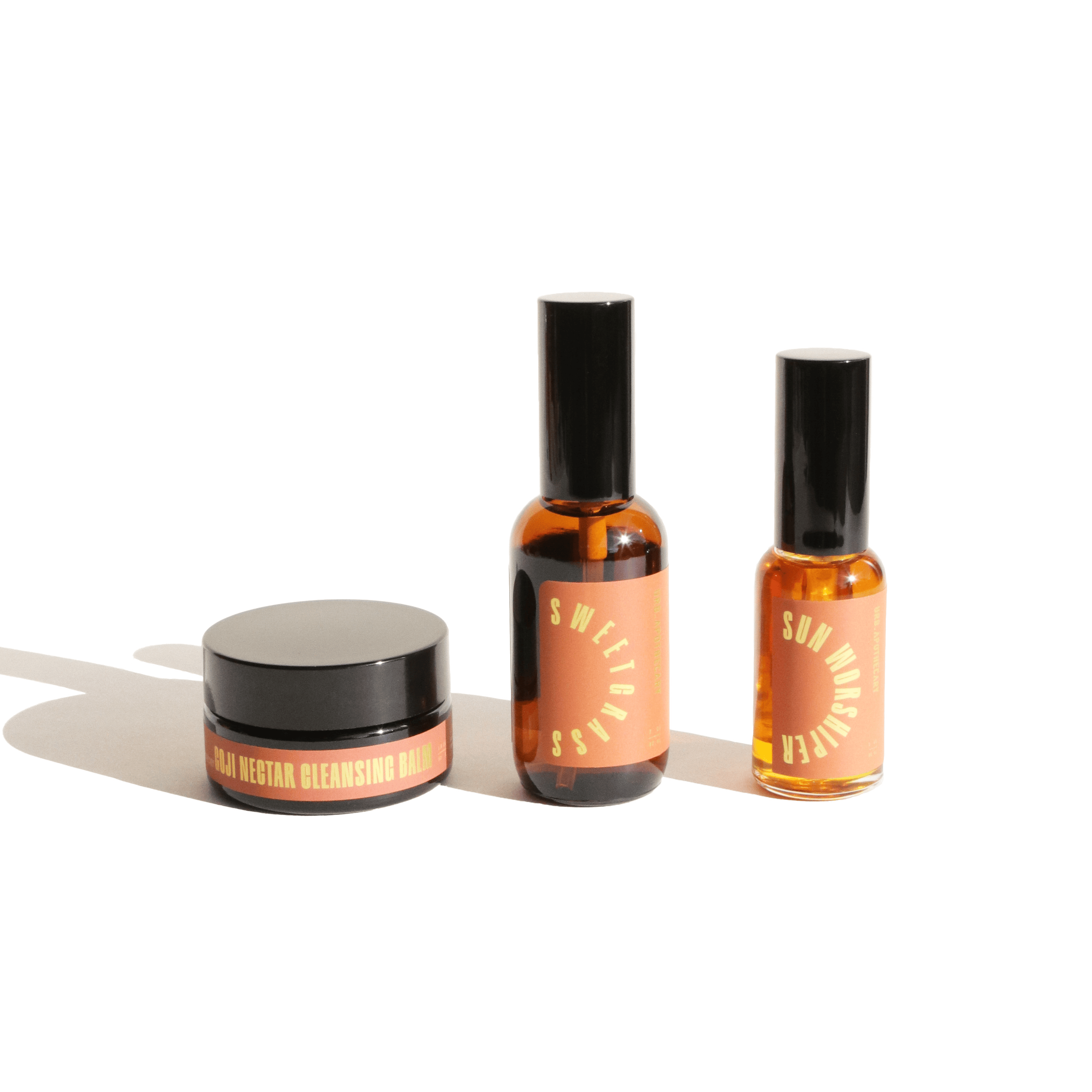 URB APOTHECARY CLEANSER Full-Size / Goji / Sweetgrass Mist / Sun Worshiper Serum Daily Cleansing Bundle with Goji Nectar Cleansing Balm - Normal/Mature Skin