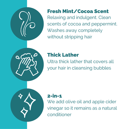 Cocoa &amp; Fresh Mint Shampoo/Conditioner Bar - My American Goods
