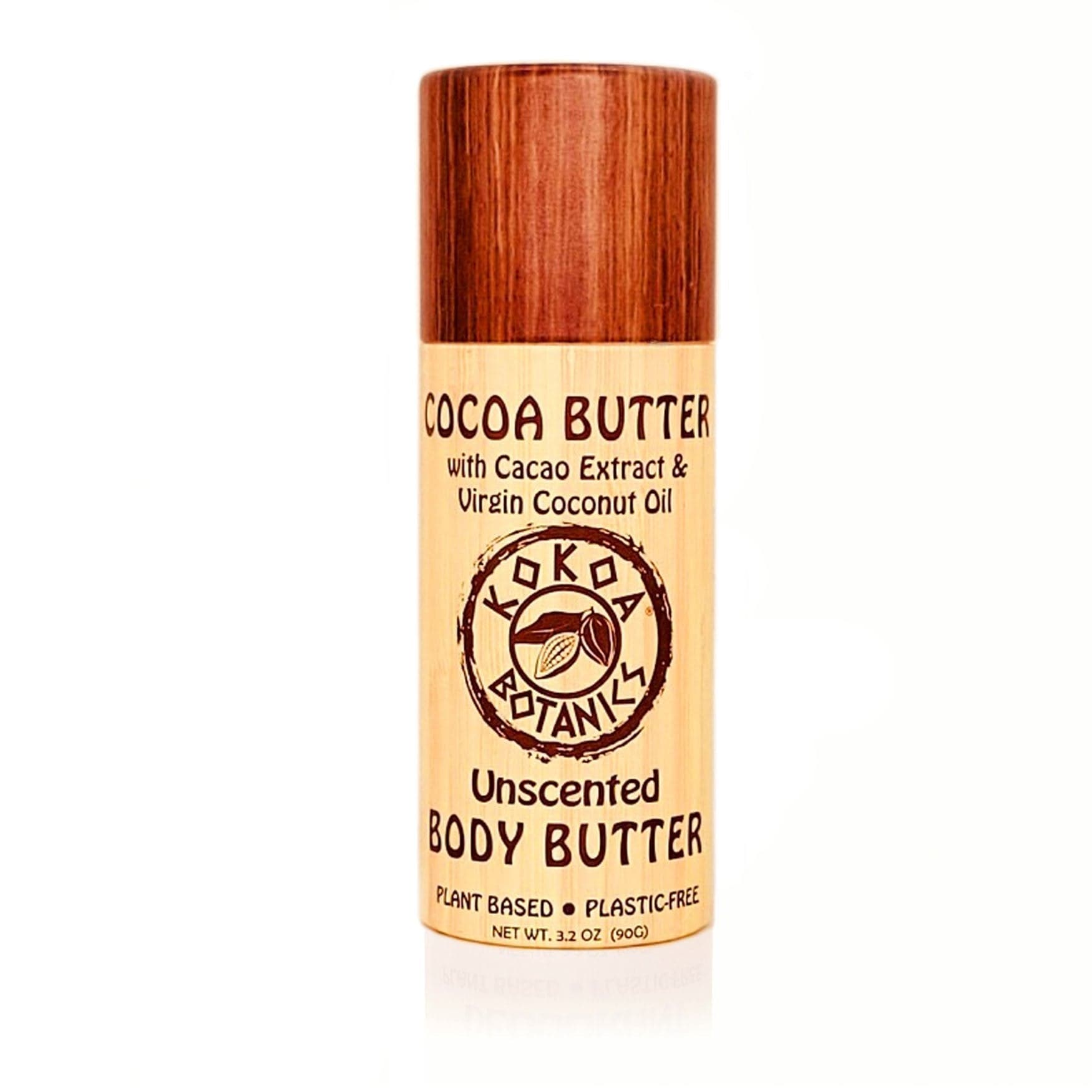 KOKOA BOTANICS body butter Cocoa Butter Lotion Bar with Virgin Coconut Oil – Unscented – Plastic-Free 3.2 oz