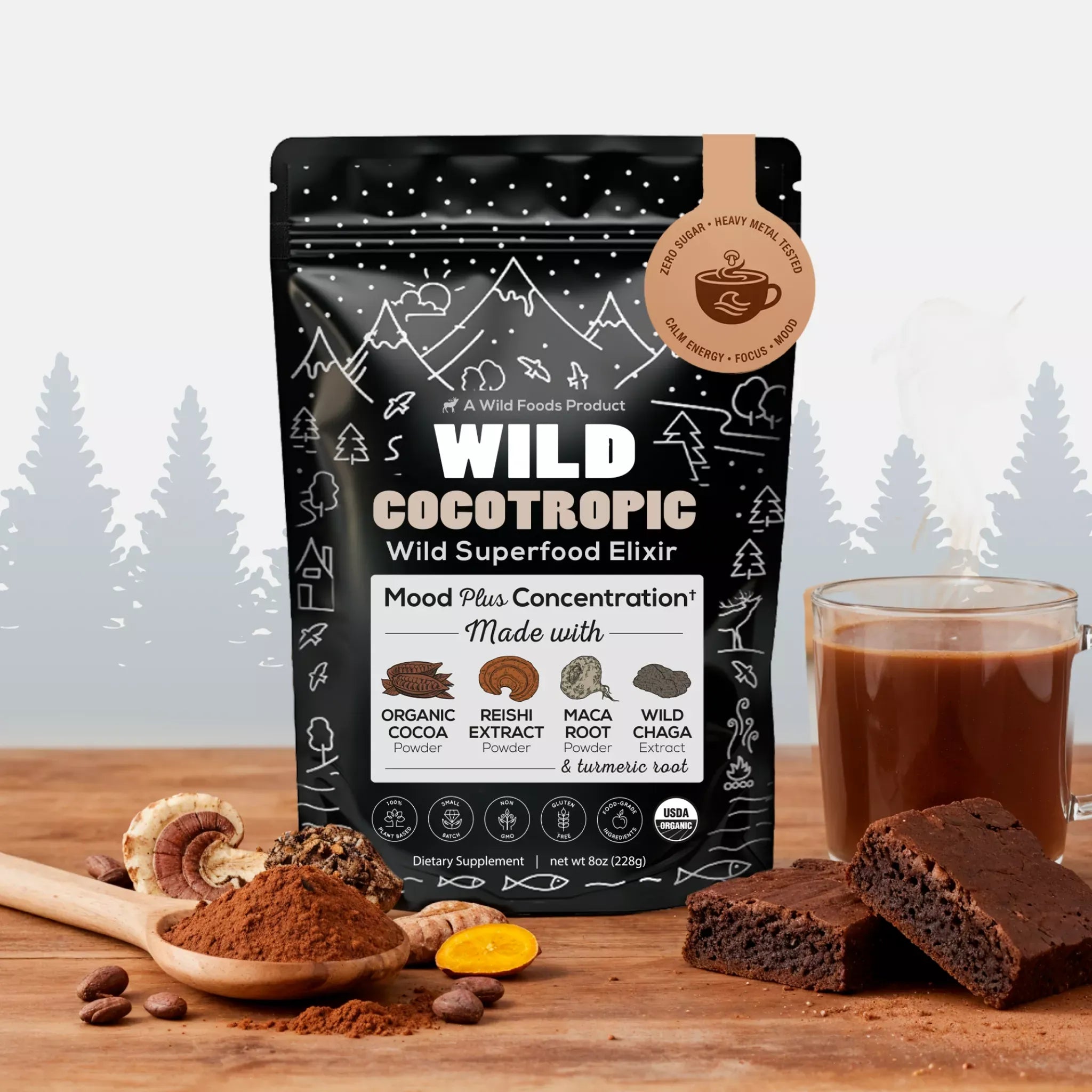 CocoTropic, 32 servings – Organic Mushroom Mix for Energy &amp; Focus