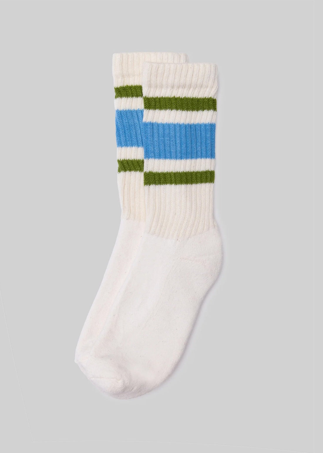 American Trench Socks col. blue/chive / One Size The Retro Stripe