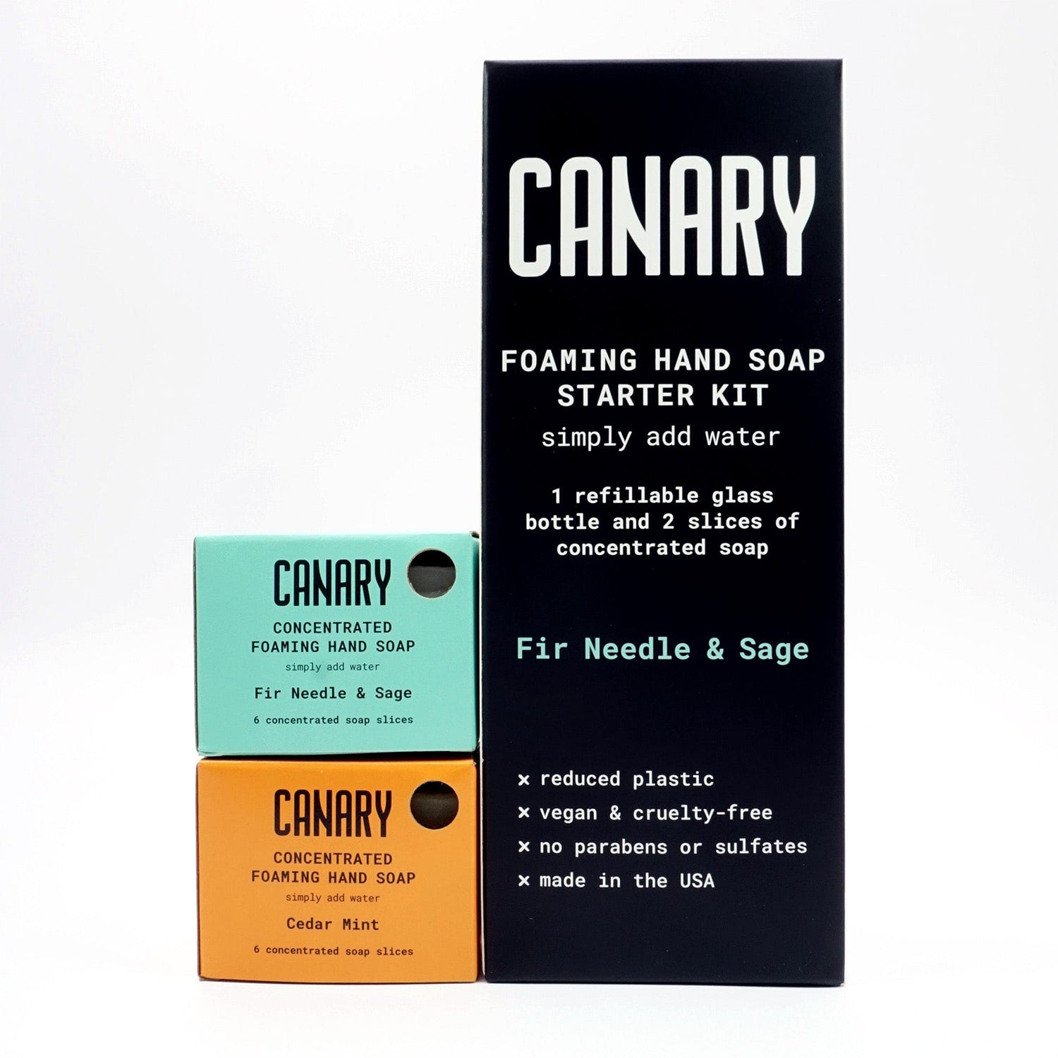 Canary Hand Soap 1 Starter Kit + 6 Slices of Two Scents Concentrated Foaming Hand Soap Bundle