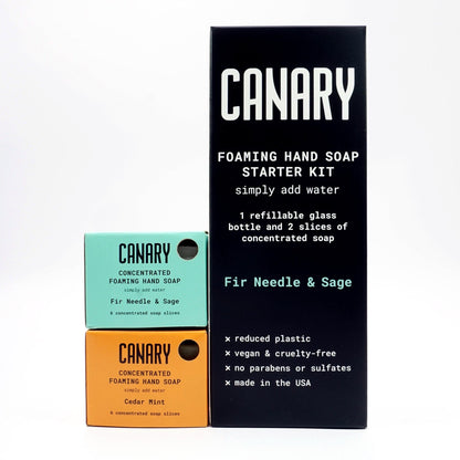 Canary Hand Soap 1 Starter Kit + 6 Slices of Two Scents Concentrated Foaming Hand Soap Bundle