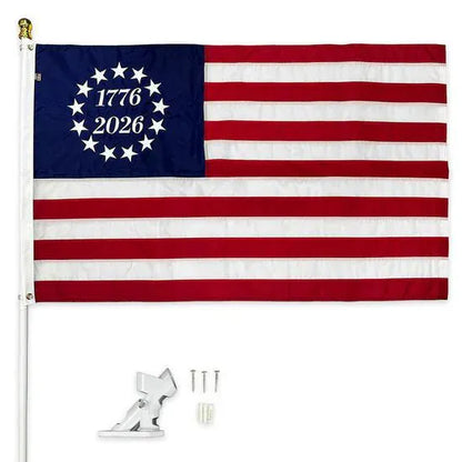 Flags Unlimited Kit w/ Betsy Ross Commemorative America 250 Flag Commemorative Betsy Ross Flag Kit