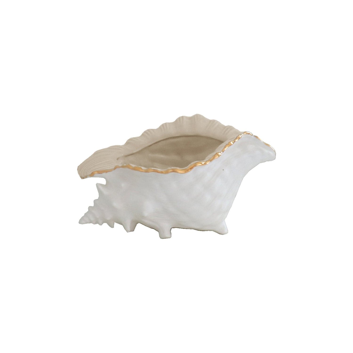 Ruby Clay Company Accessory Conch / Beige Conch Bowl with 22K Gold Accent
