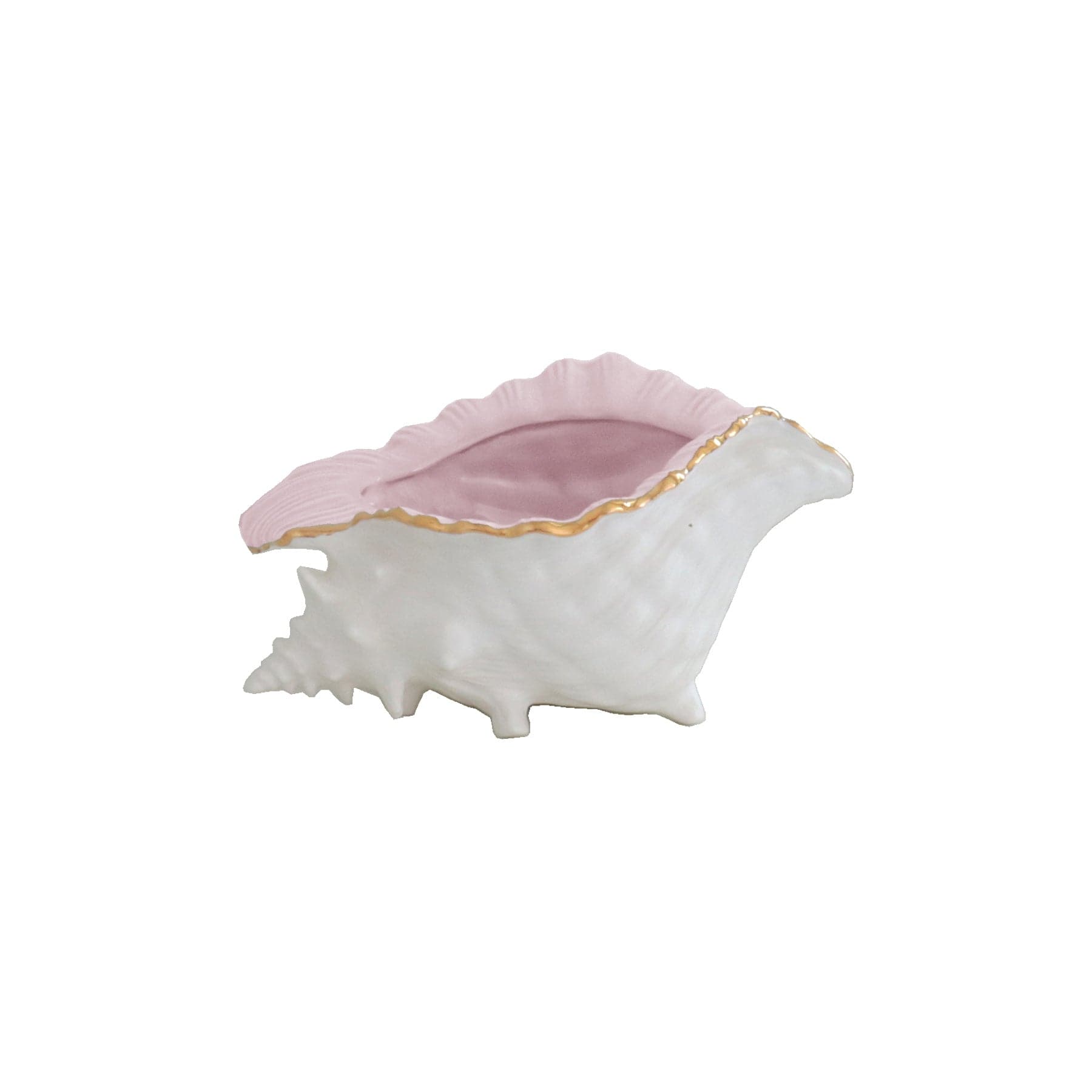 Ruby Clay Company Accessory Conch / Pink Conch Bowl with 22K Gold Accent