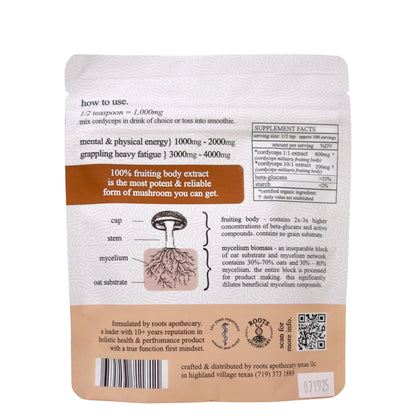 Organic Cordyceps Fruiting Body Mushroom Extract