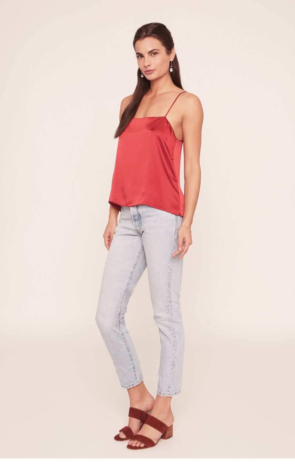 Corinne Silk Camisole - Burnt Orange