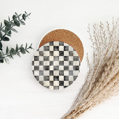 Courtly Check Coasters