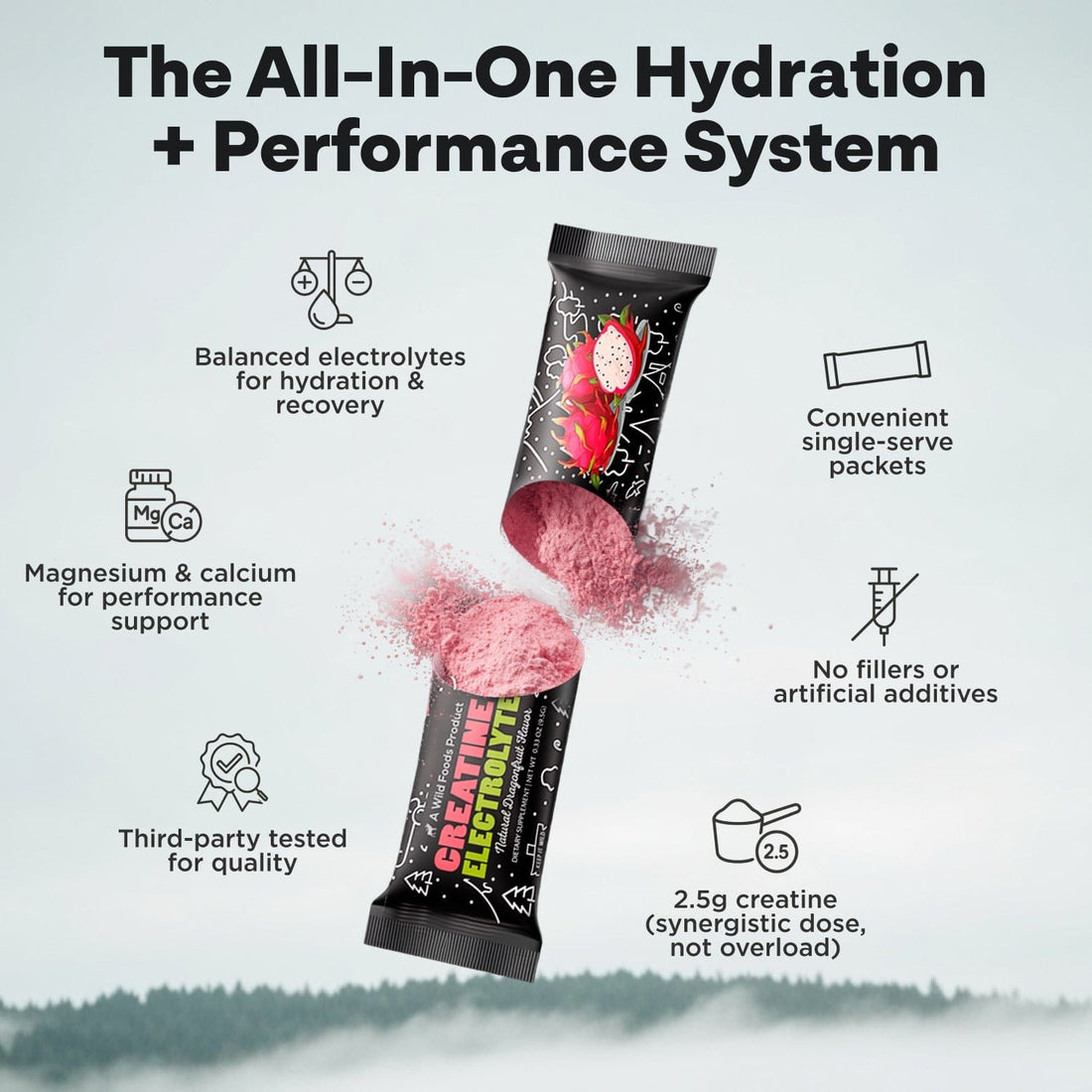 NEW! Creatine + Electrolytes, Delicious Dragonfruit For Performance &amp; Hydration