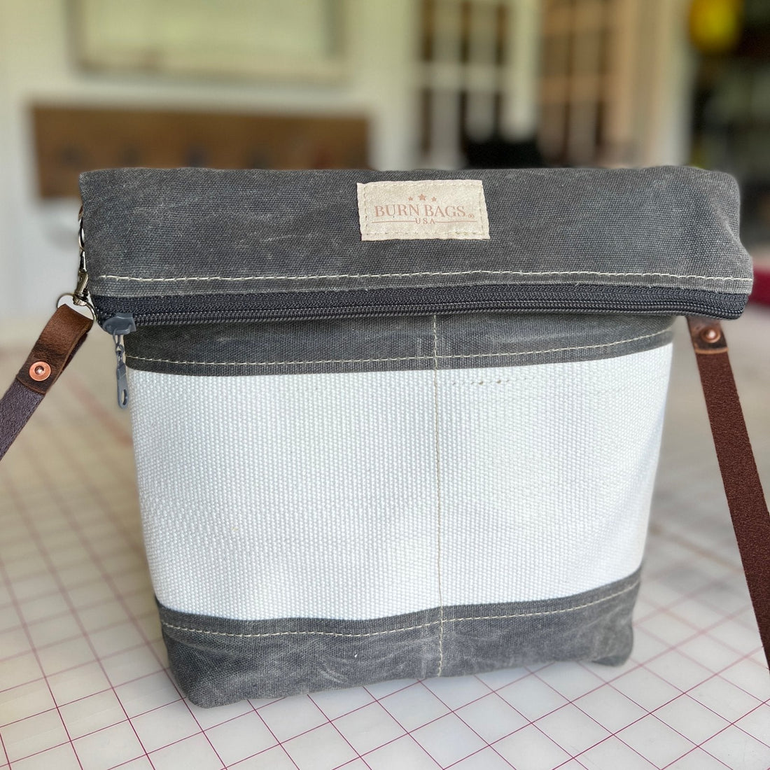 Crossbody Burn Bag- Charcoal Gray