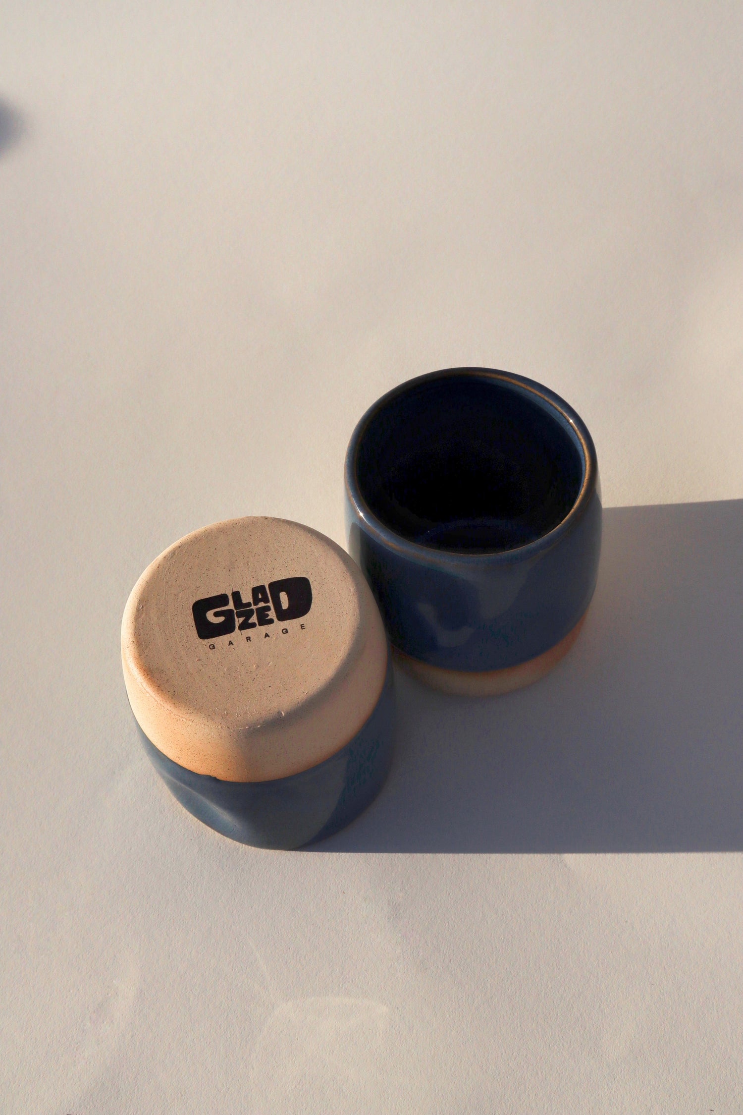 Glazed Garage Ceramics Cup Cliffs Cup | Deep Sea (Set of 2)