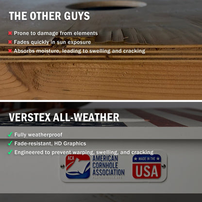 Two-Toned Surfboard Versatex All-Weather Cornhole Boards
