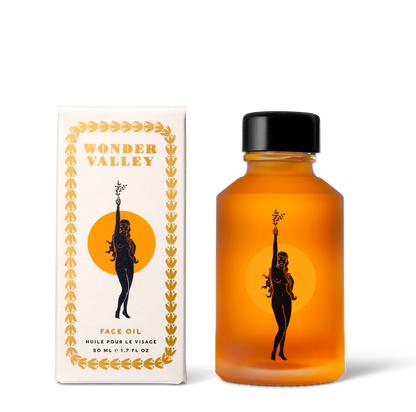 Orange bottle and box with &
