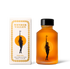 Orange bottle and box with &
