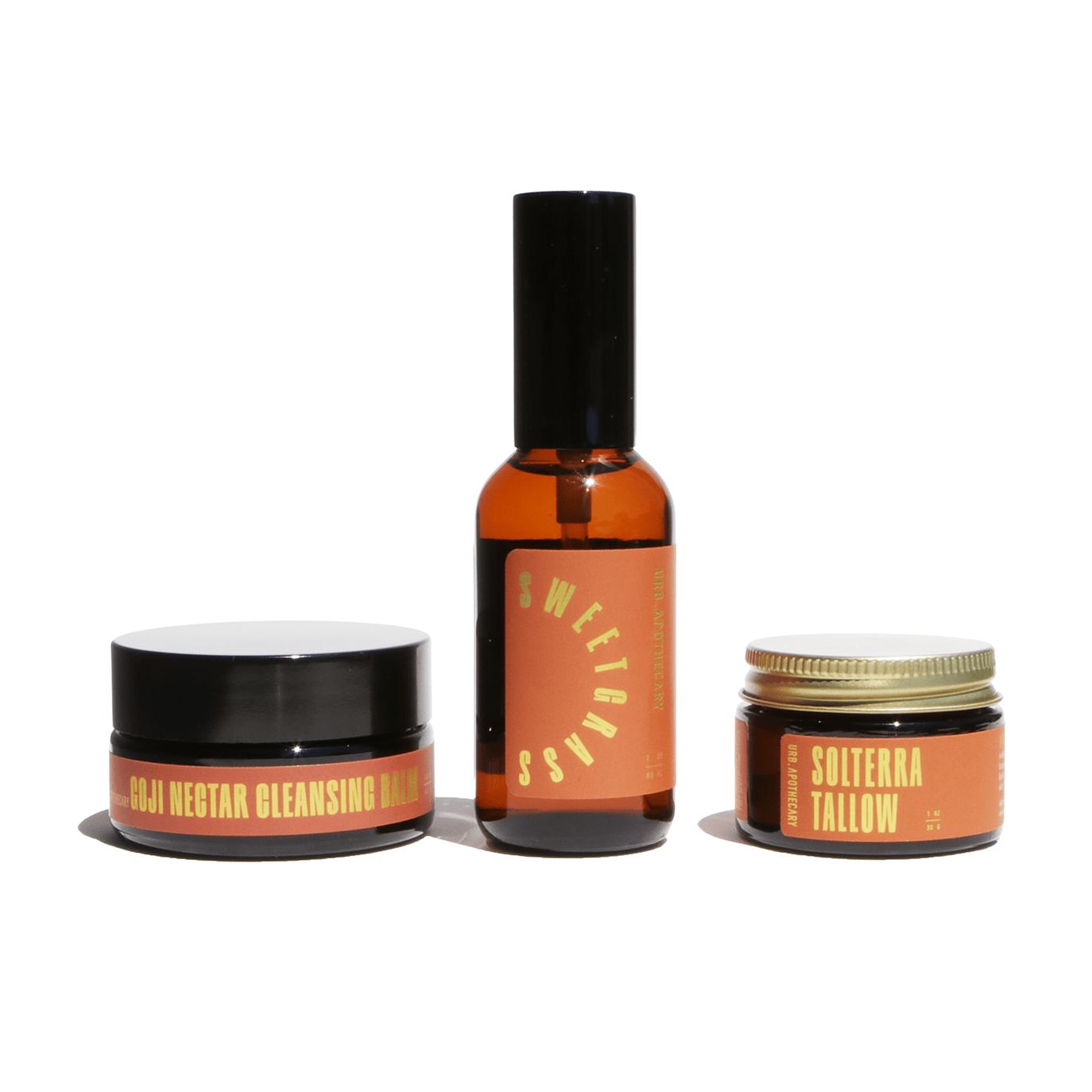 URB APOTHECARY CLEANSER Full-Size / Goji / Sweetgrass Mist / Solterra Tallow Vitamin C Balm Daily Cleansing Bundle with Goji Nectar Cleansing Balm - Normal/Mature Skin