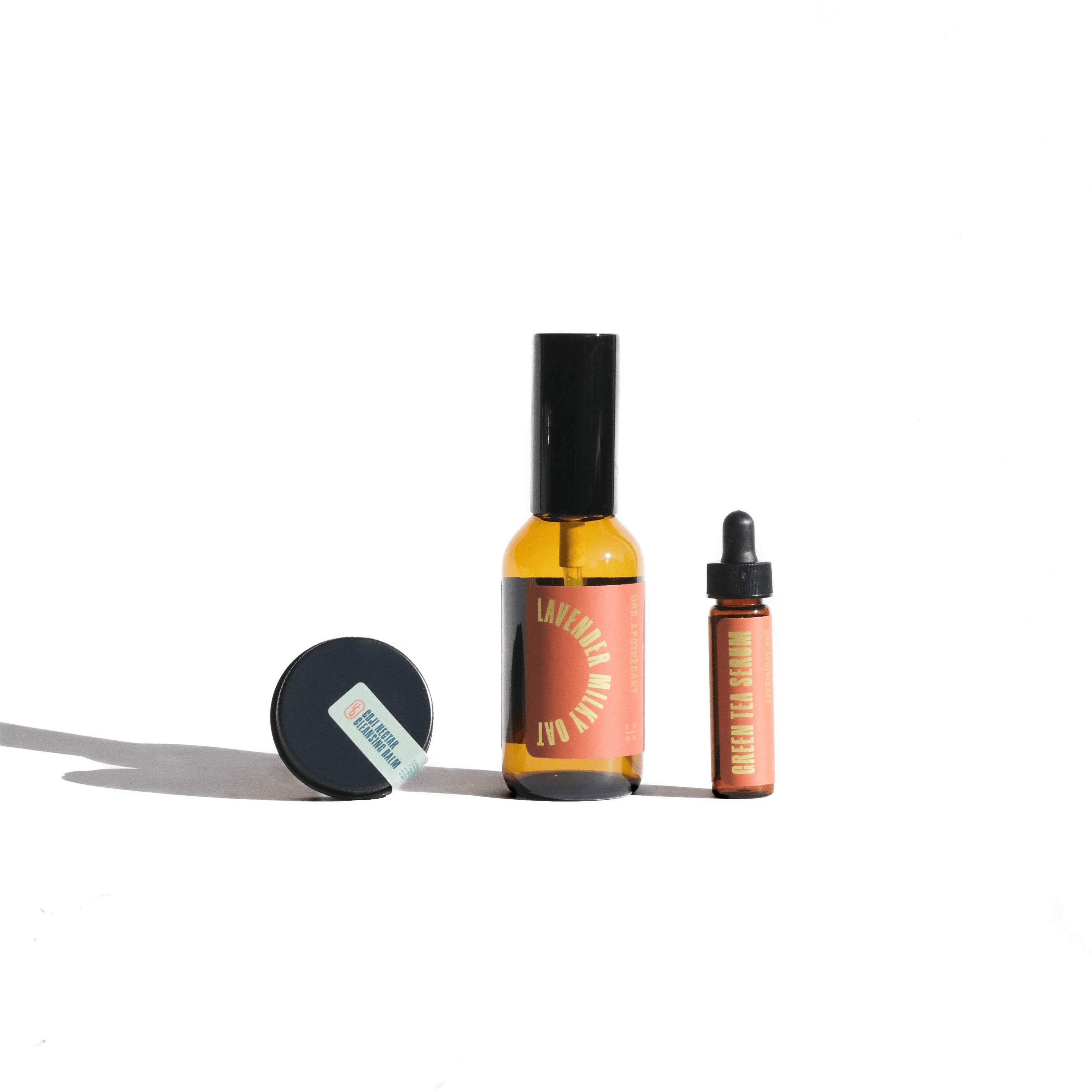 URB APOTHECARY CLEANSER Travel-Size / Goji / Lavender Mist / Green Tea Serum Daily Cleansing Bundle with Goji Nectar Cleansing Balm - Normal/Mature Skin