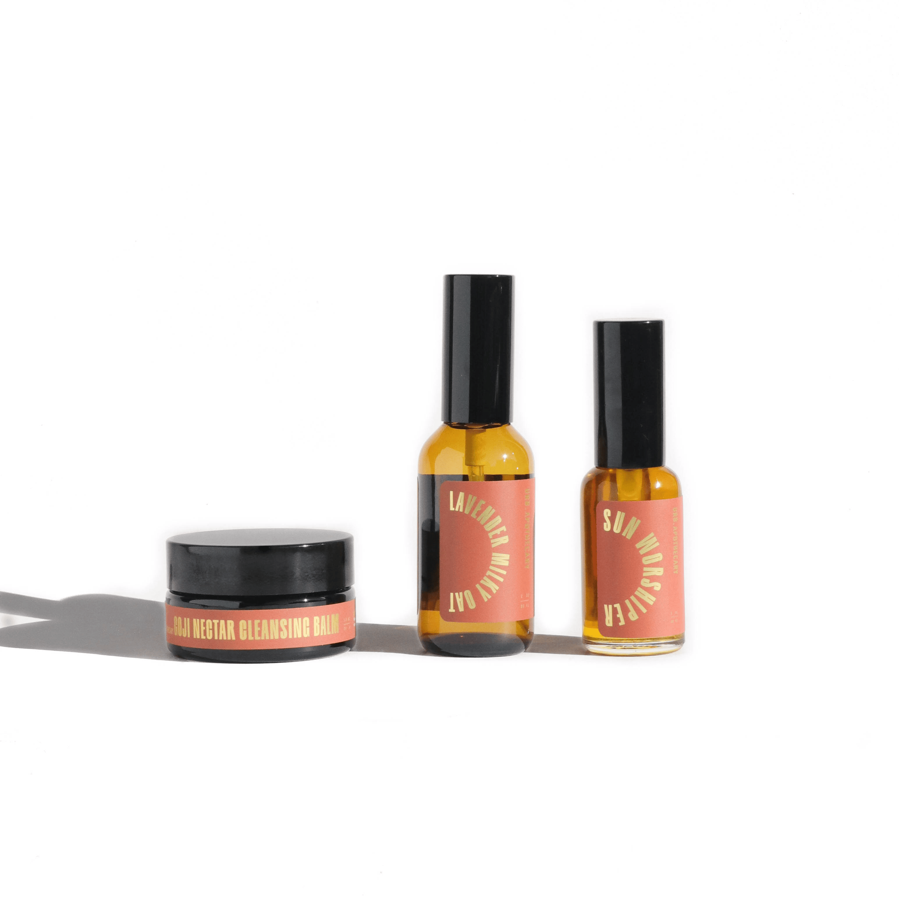 URB APOTHECARY CLEANSER Full-Size / Goji / Lavender Mist / Sun Worshiper Serum Daily Cleansing Bundle with Goji Nectar Cleansing Balm - Normal/Mature Skin