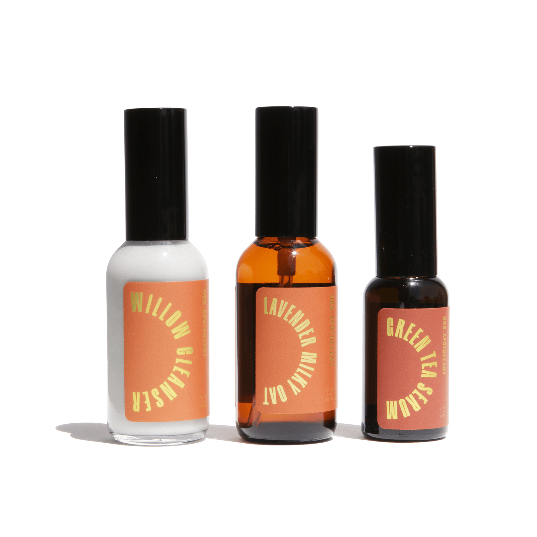 URB APOTHECARY CLEANSER Full-Size / Willow/ Lavender Mist/ Green Tea Serum Daily Cleansing Bundle with Willow Cleanser - Prone Skin
