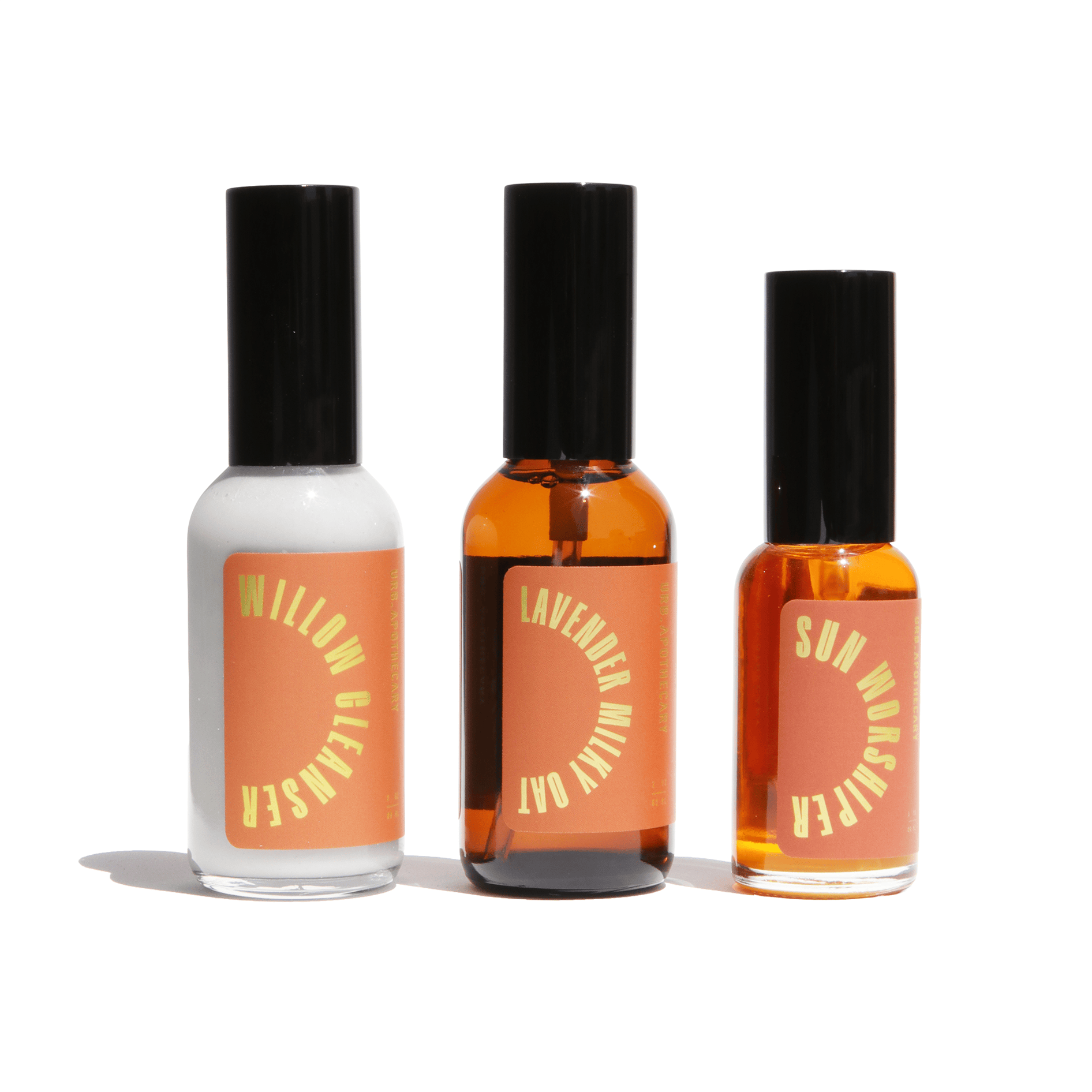 URB APOTHECARY CLEANSER Full-Size / Willow/ Lavender Mist/ Sun Worshiper Serum Daily Cleansing Bundle with Willow Cleanser - Prone Skin