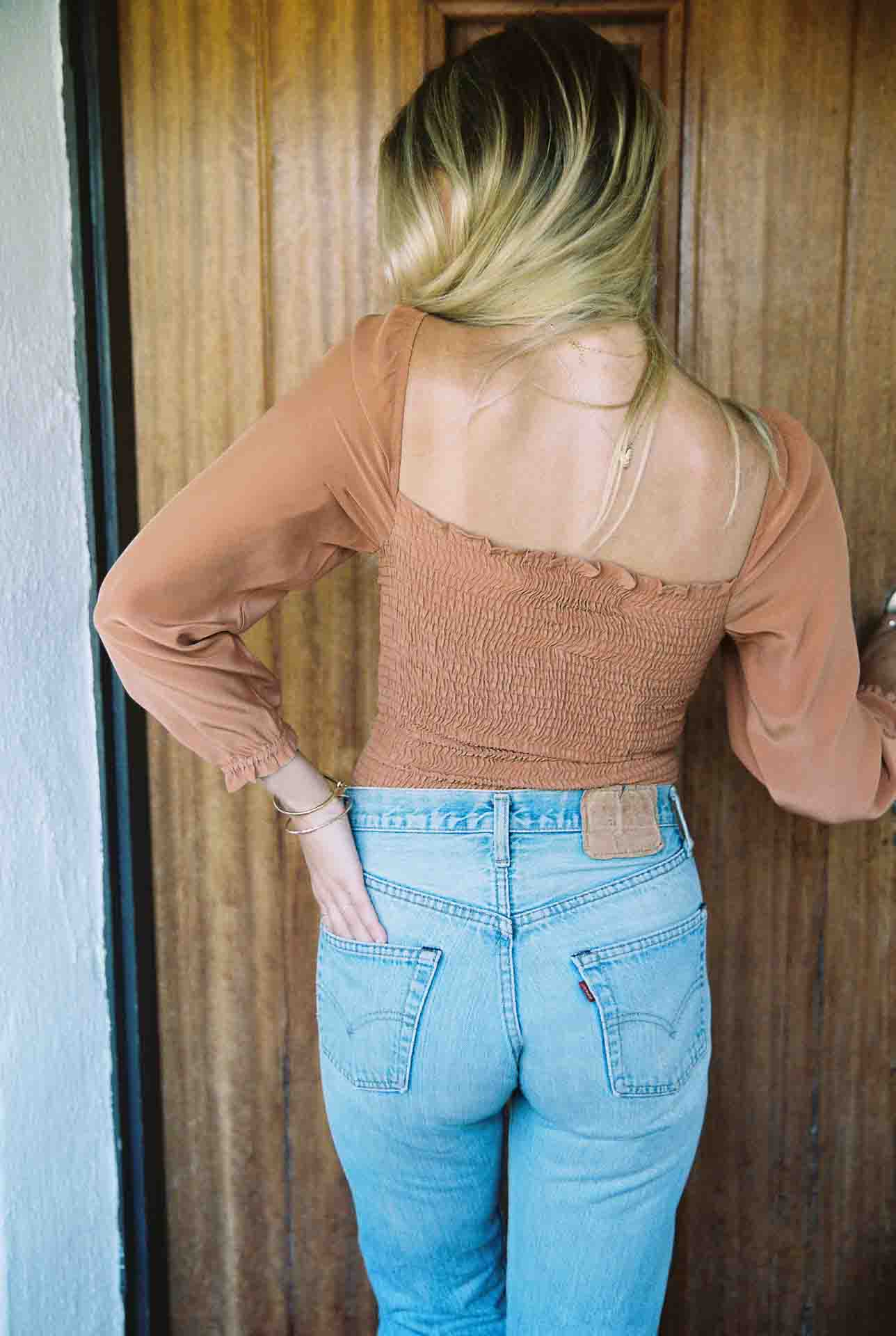 Dakota Penny Long-Sleeve Silk Top