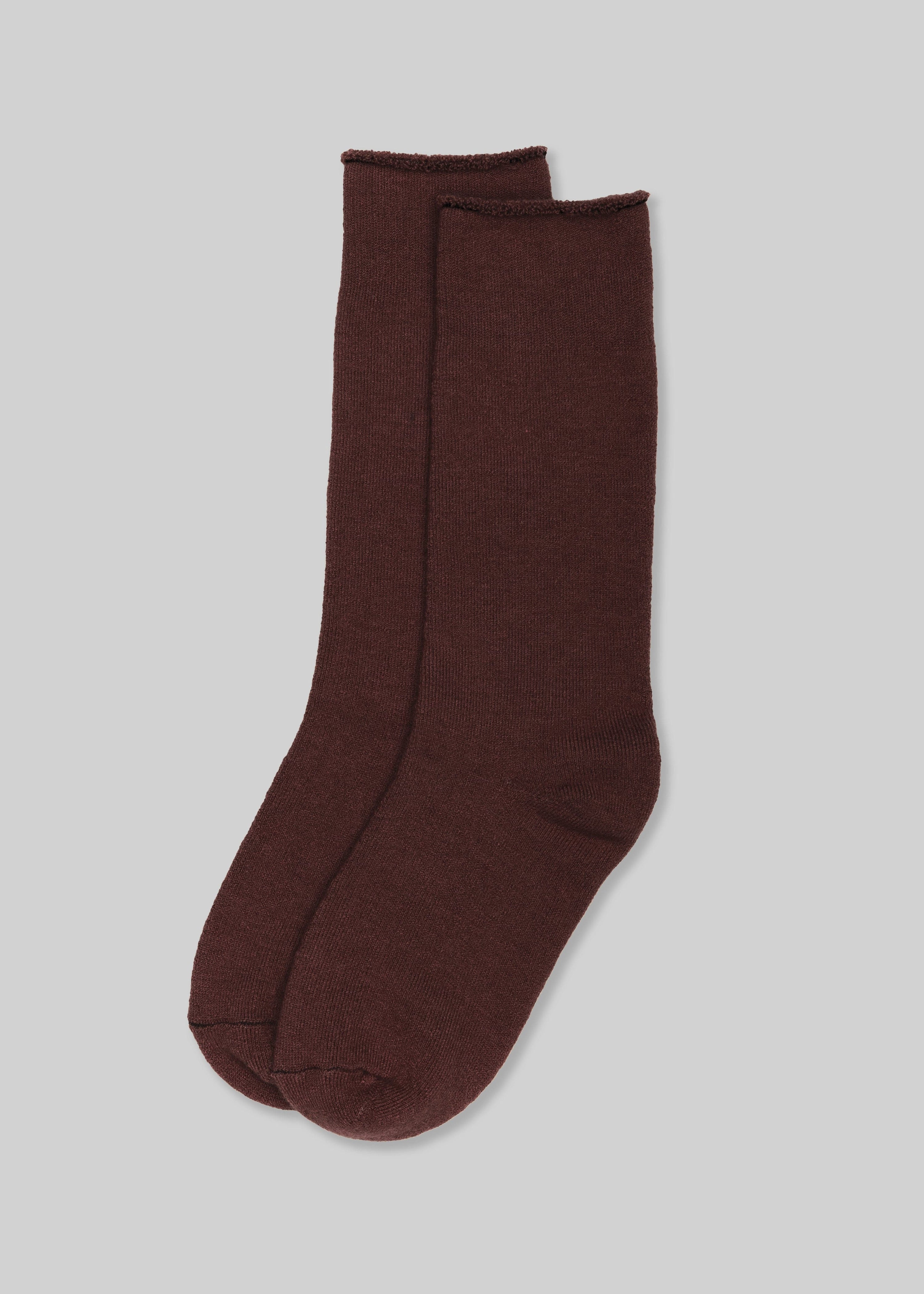 American Trench Socks dark brown / One Size Alpaca Pile Sock