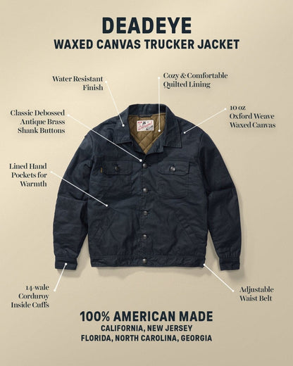 Devium Jacket Deadeye Waxed Canvas Trucker Jacket