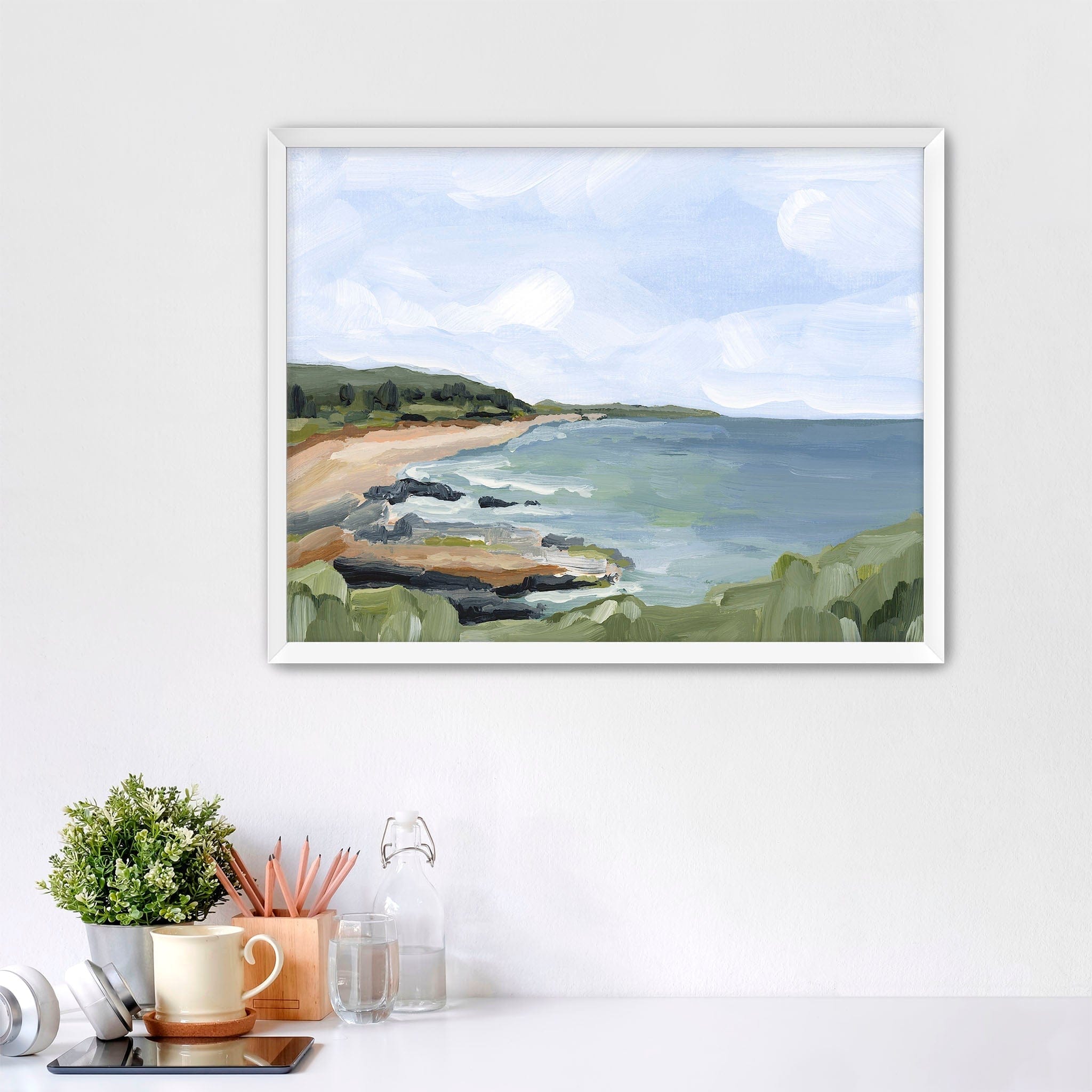 Katie Garrison Art Print Paper Print / 5x7 in / White Frame "Diamond Head I" Art Print