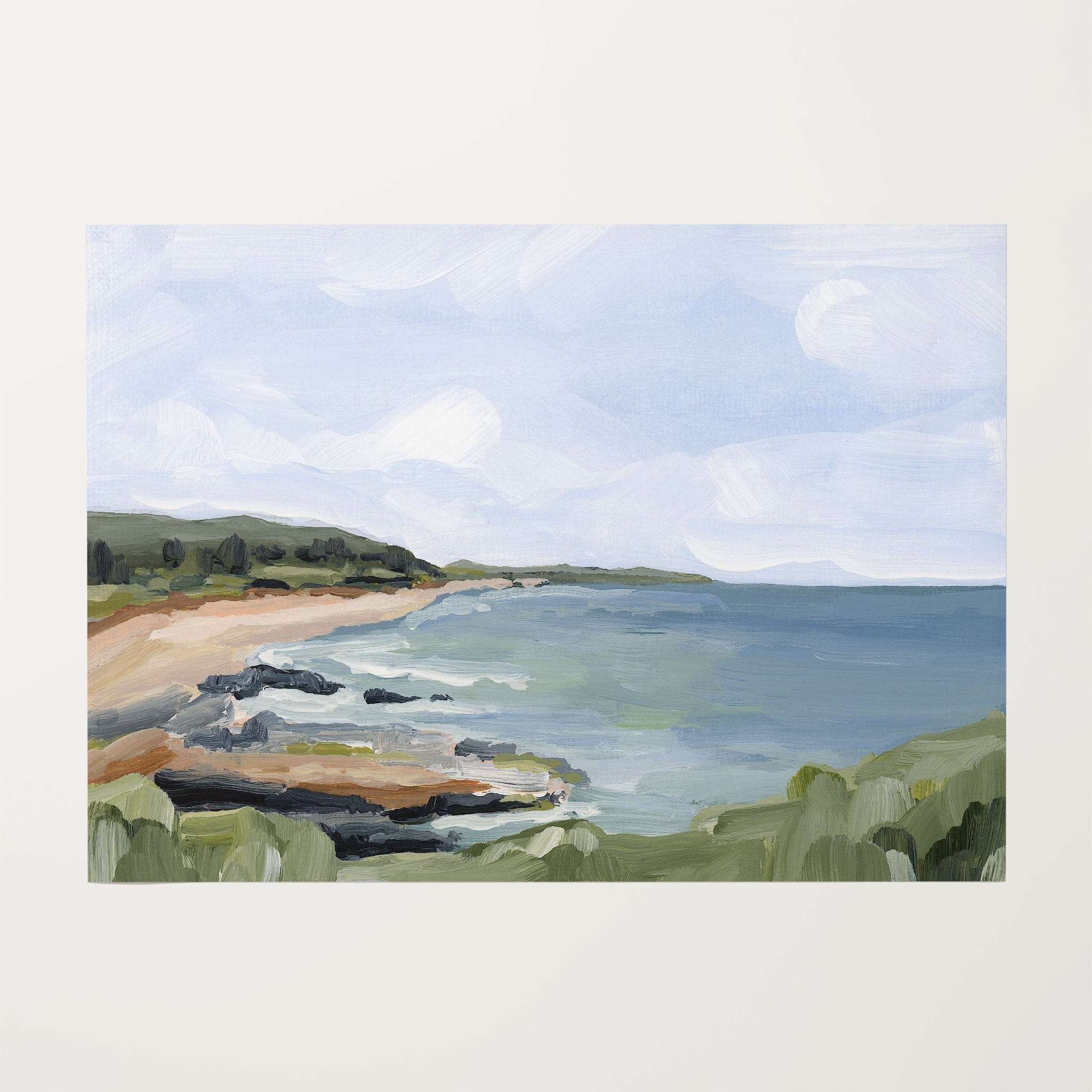 Katie Garrison Art Print Rolled Canvas / 8x10 in / No Frame "Diamond Head I" Art Print