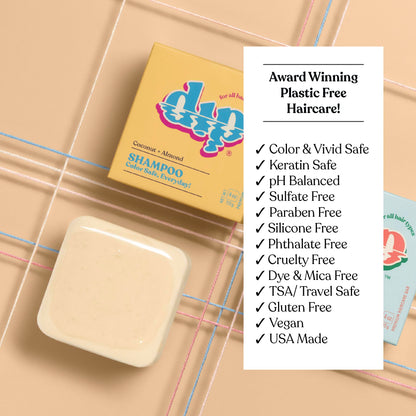 Dip Shampoo Bar: Color Safe, Everyday - Coconut &amp; Almond