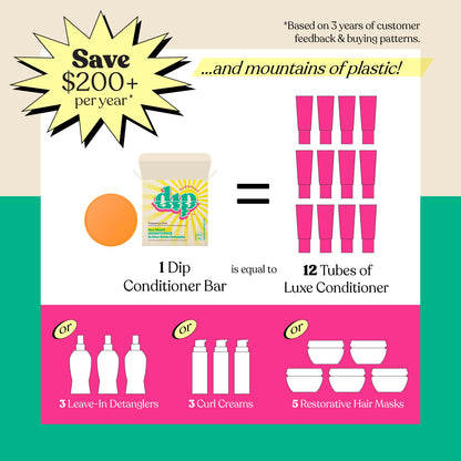 Dip Sun Shield: Conditioner Bar &amp; After Swim Detangler