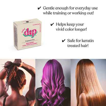 Mini Dip Shampoo Bar: Color Safe, Everyday - Fragrance Free