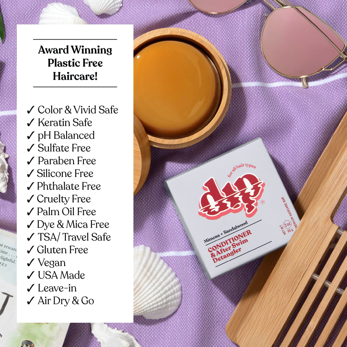 Dip Conditioner Bar &amp; After Swim Detangler - Mimosa &amp; Sandalwood