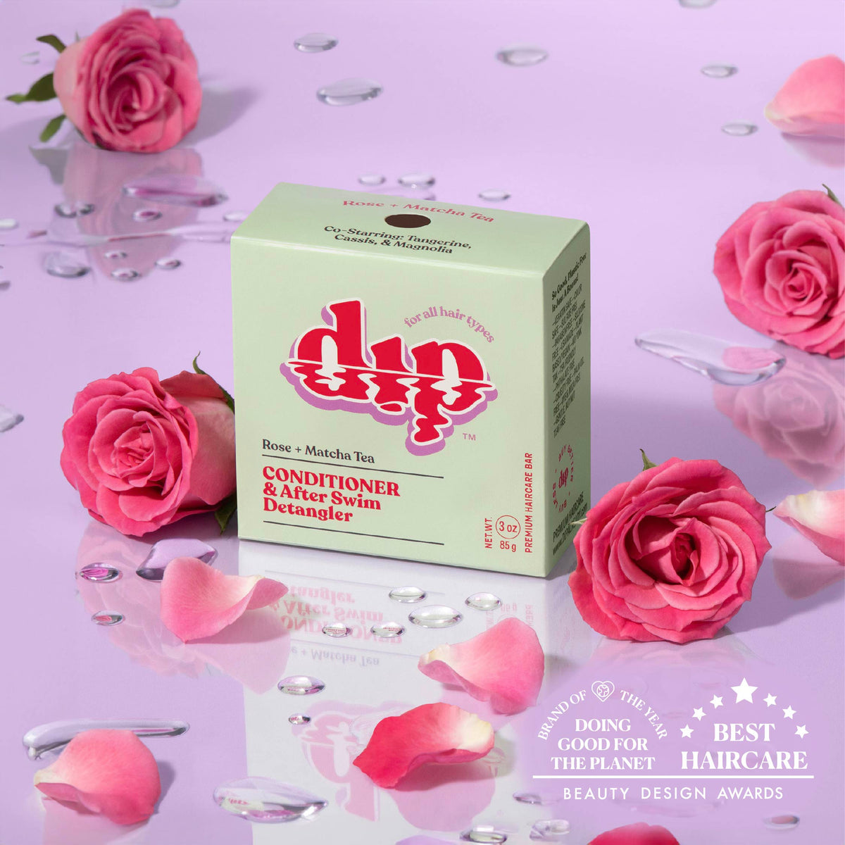 Dip Conditioner Bar &amp; After Swim Detangler - Rose &amp; Matcha Tea