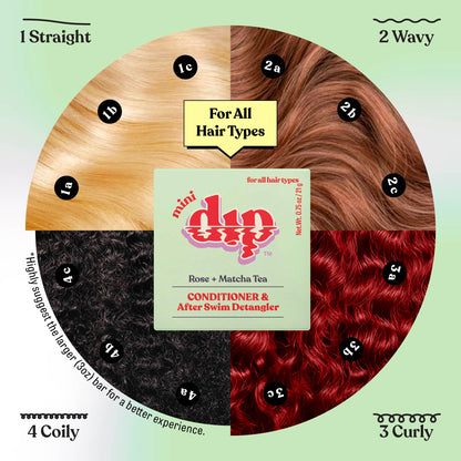 Mini Dip Conditioner &amp; After Swim Detangler - Rose &amp; Matcha Tea