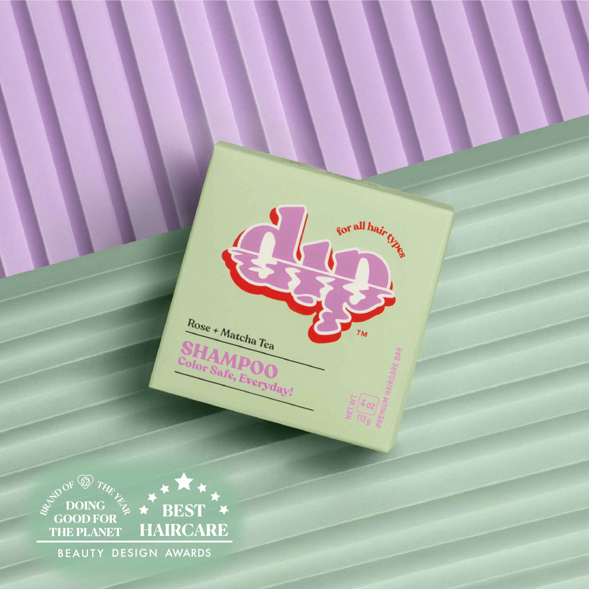 Dip Shampoo Bar: Color Safe, Everyday - Rose &amp; Matcha Tea