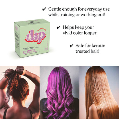 Dip Shampoo Bar: Color Safe, Everyday - Rose &amp; Matcha Tea
